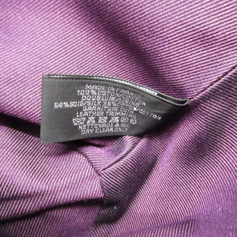 Hermes Palmire Canvas Rouge Vif Prune Pouch 0179h… - image 5